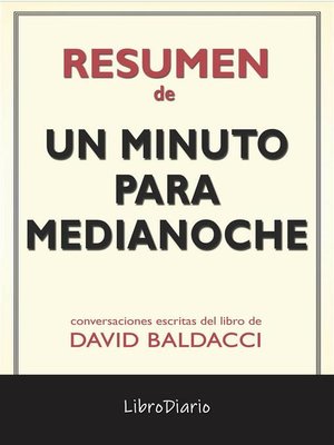 cover image of Un Minuto Para Medianoche de David Baldacci--Conversaciones Escritas
